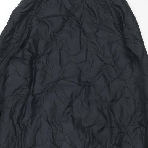 GOODMOVE Womens Black Quilted Jacket Size 10 Zip