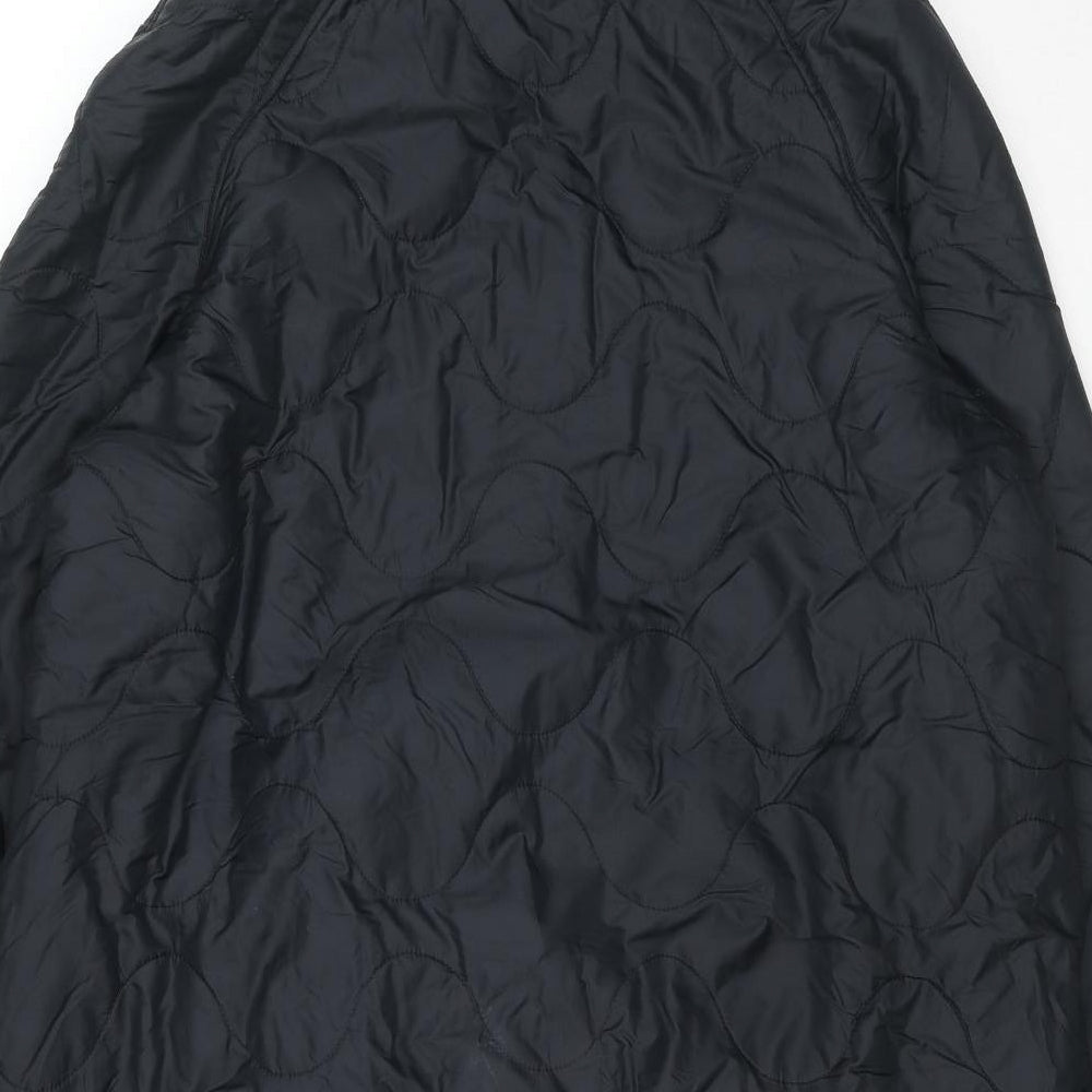 GOODMOVE Womens Black Quilted Jacket Size 10 Zip