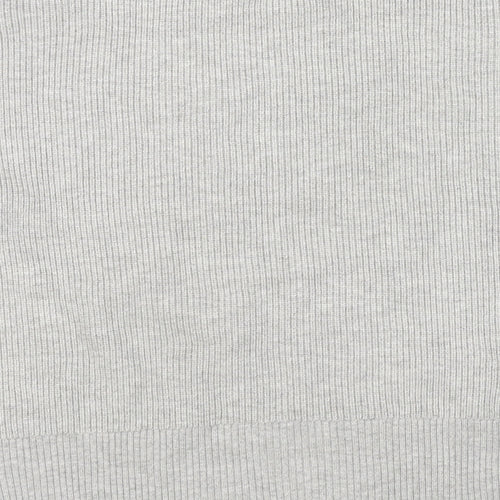 Marks and Spencer Womens Grey Round Neck Viscose Pullover Jumper Size M