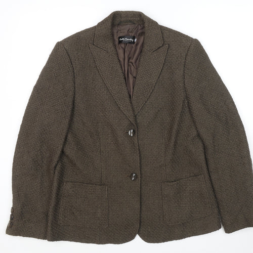 Betty Barclay Womens Brown Jacket Blazer Size 18 Button