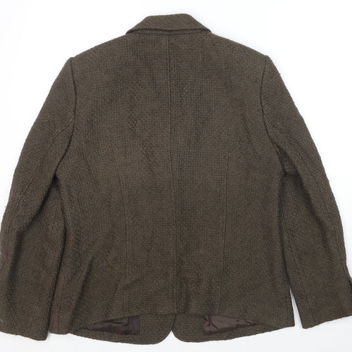 Betty Barclay Womens Brown Jacket Blazer Size 18 Button