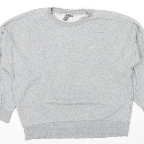 Sweaty Betty Womens Grey Cotton Pullover Sweatshirt Size M Pullover