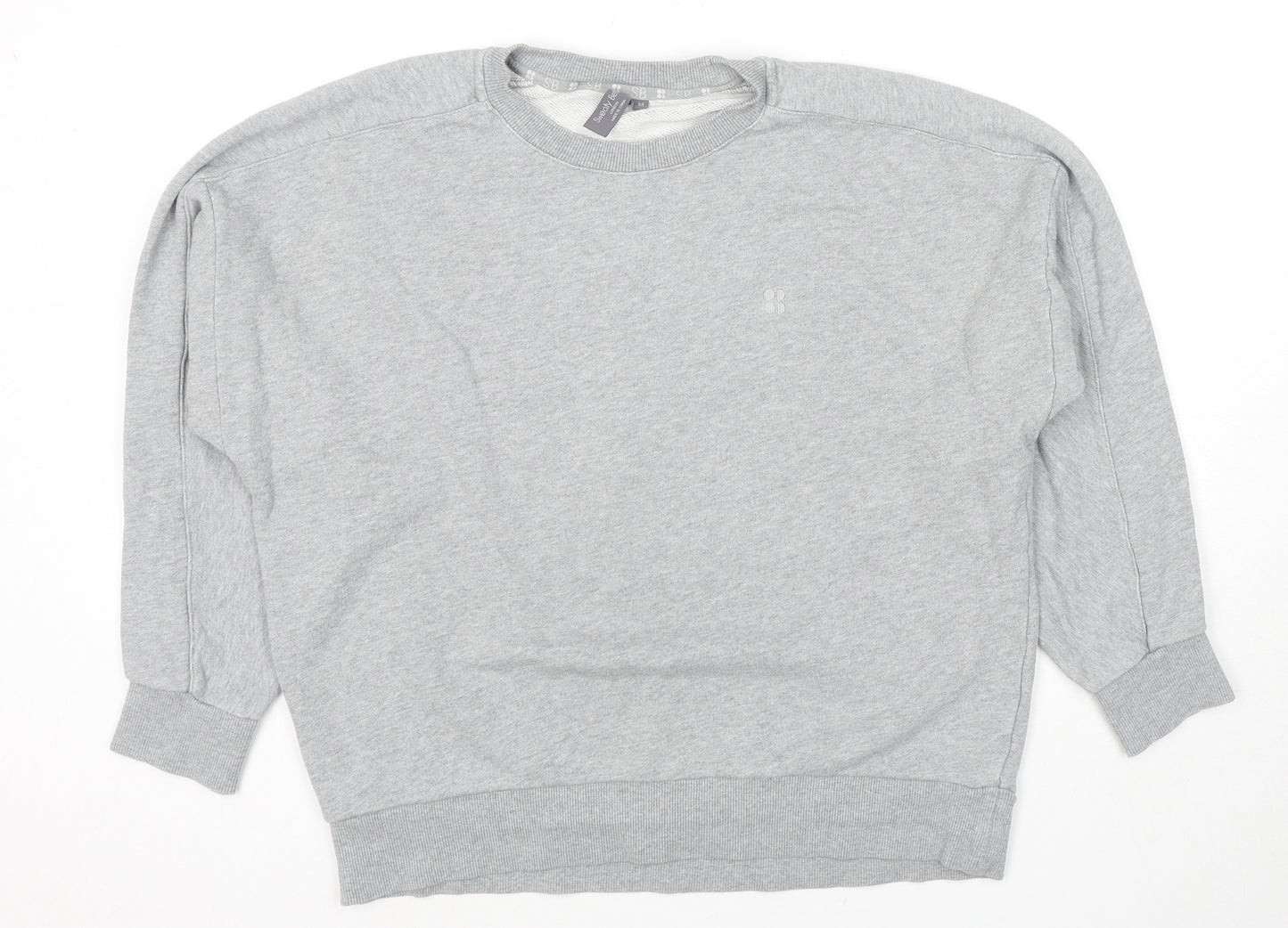 Sweaty Betty Womens Grey Cotton Pullover Sweatshirt Size M Pullover