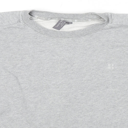 Sweaty Betty Womens Grey Cotton Pullover Sweatshirt Size M Pullover