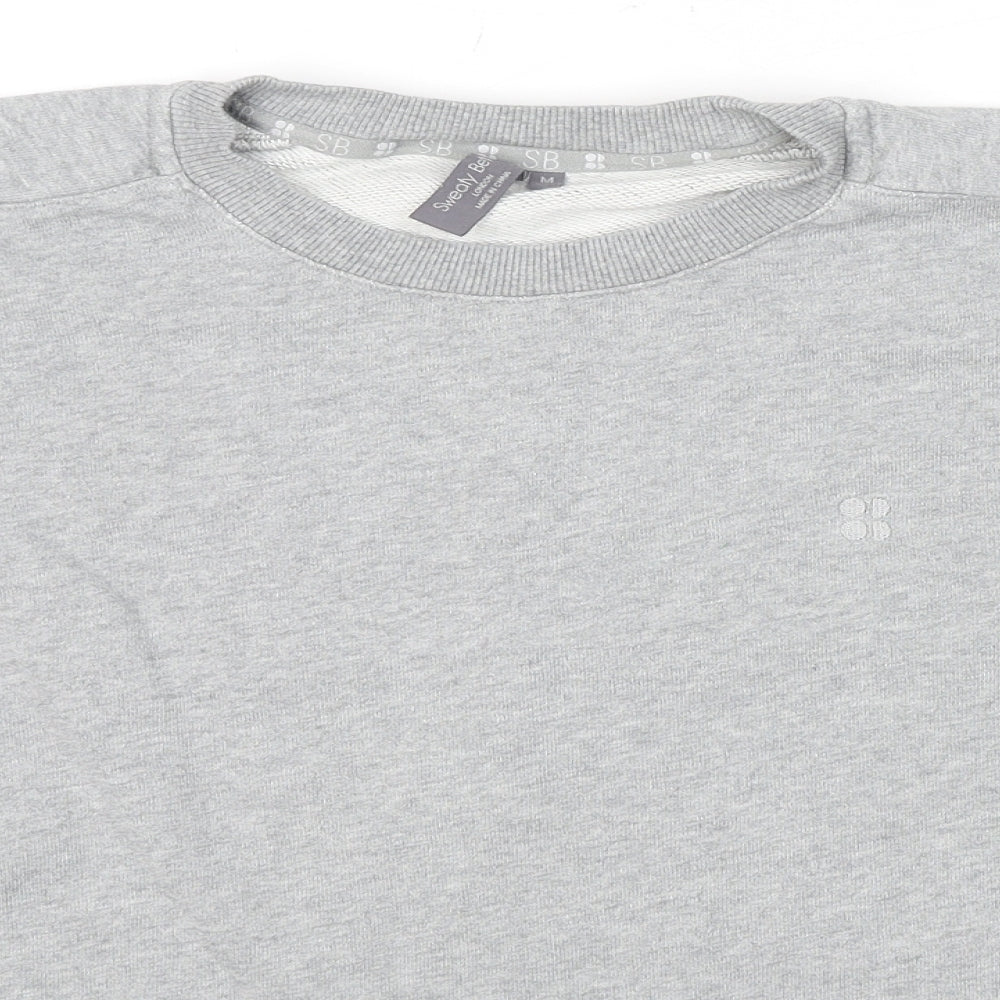 Sweaty Betty Womens Grey Cotton Pullover Sweatshirt Size M Pullover