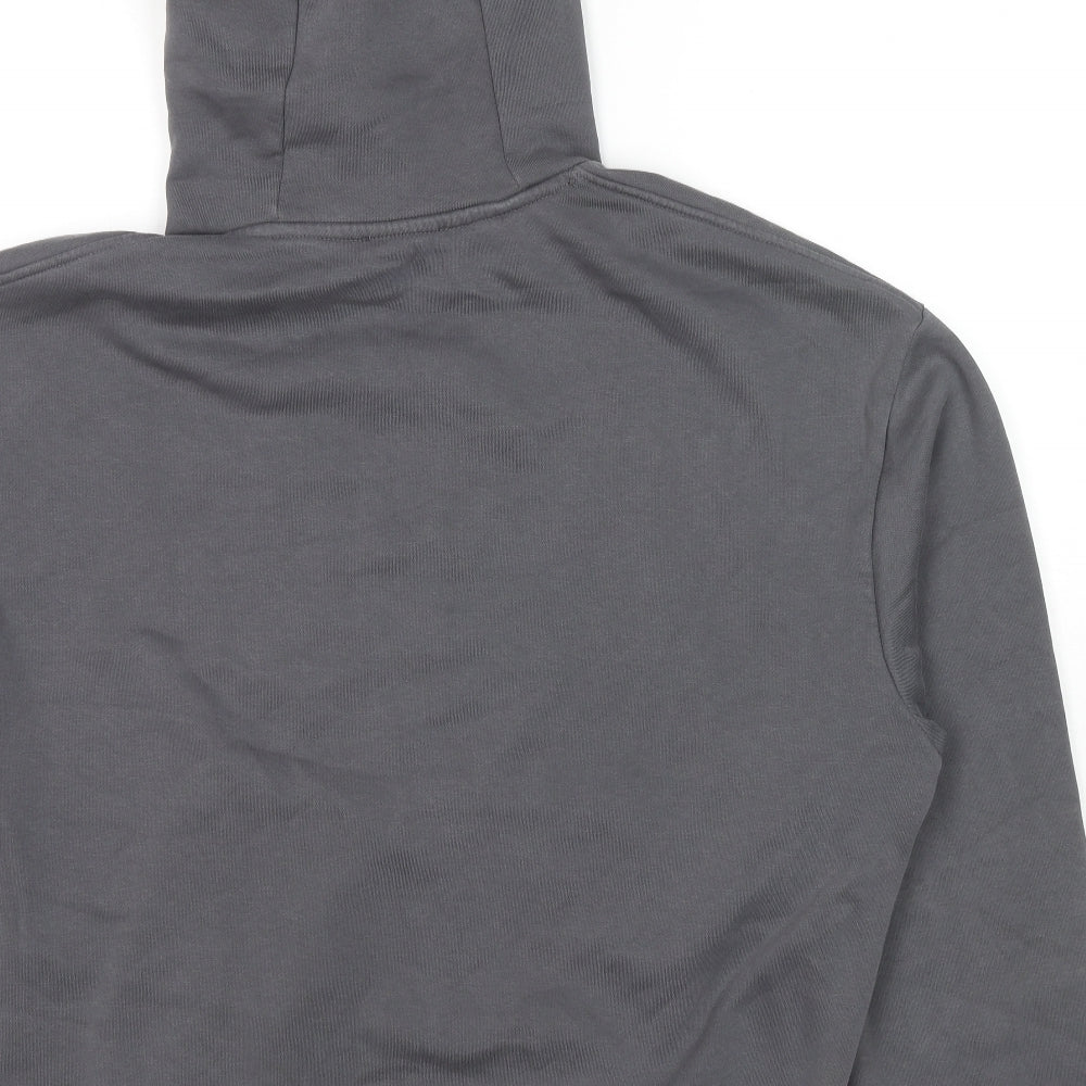 Zara Womens Grey Cotton Pullover Hoodie Size L Pullover
