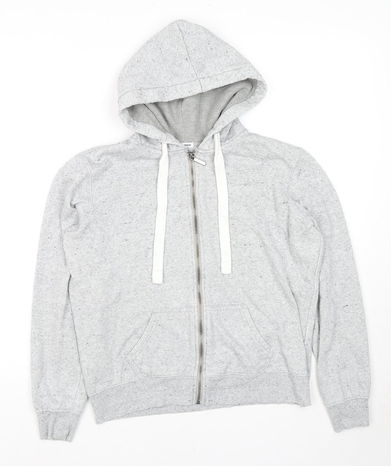 Pimkie Womens Grey Cotton Full Zip Hoodie Size M Zip