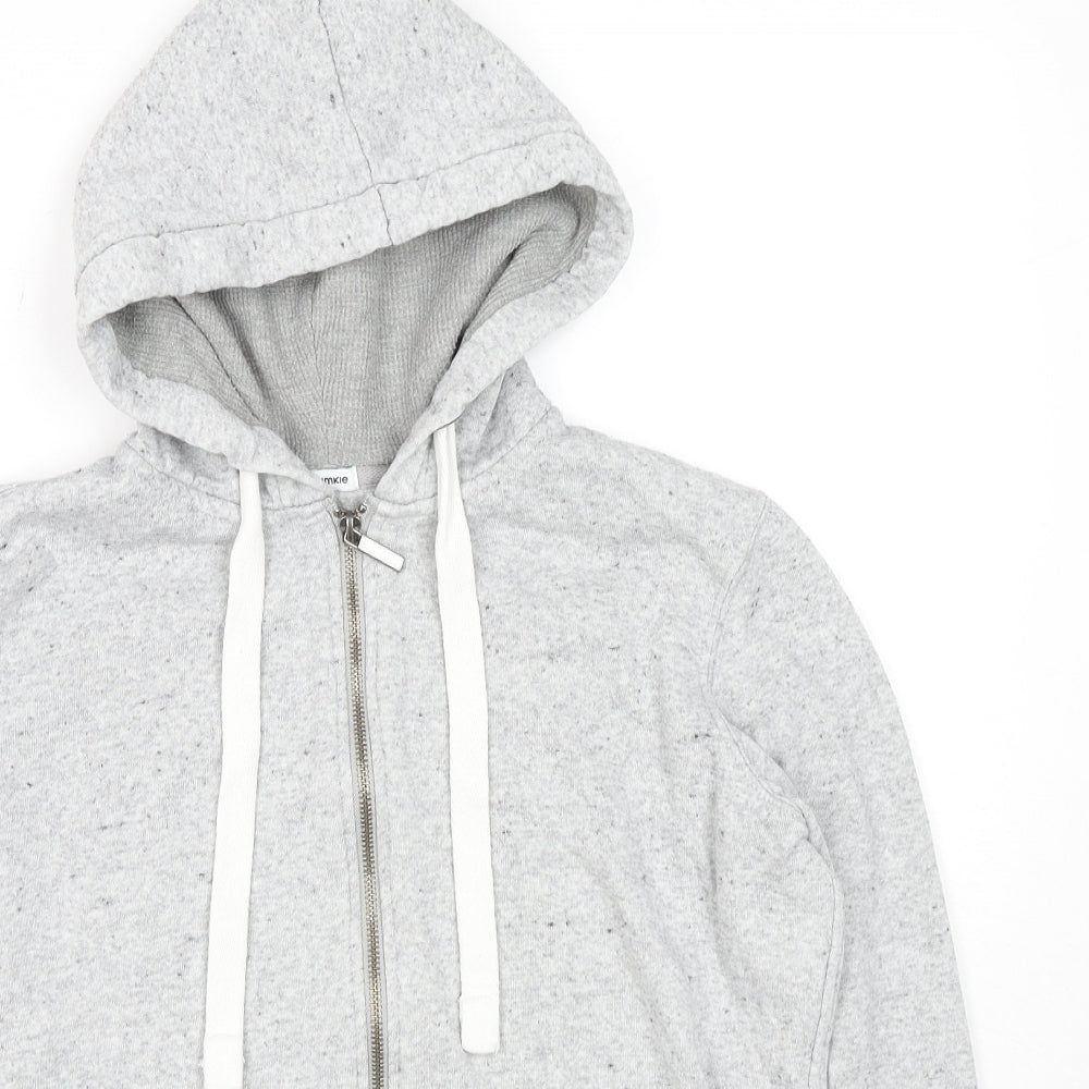 Pimkie Womens Grey Cotton Full Zip Hoodie Size M Zip