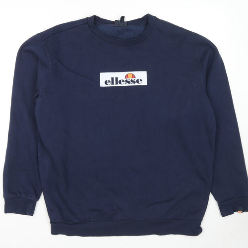 ellesse Womens Blue Cotton Pullover Sweatshirt Size XL Pullover