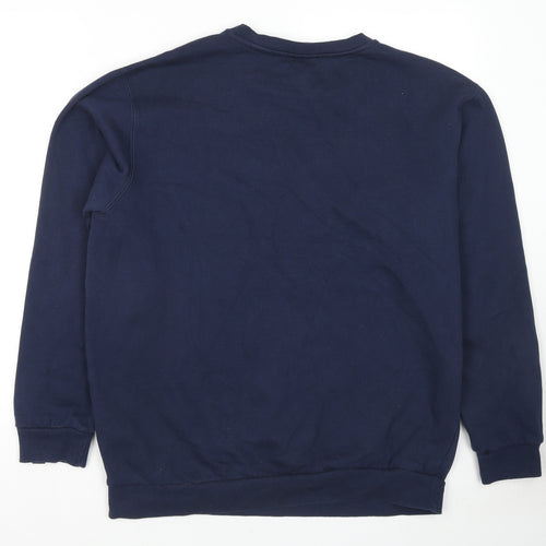 ellesse Womens Blue Cotton Pullover Sweatshirt Size XL Pullover