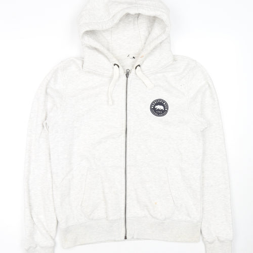 SoulCal&Co Womens Grey Cotton Full Zip Hoodie Size 14 Zip