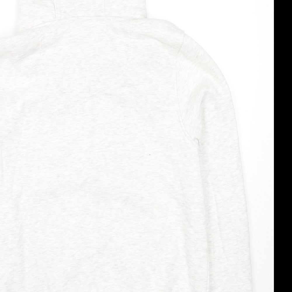 SoulCal&Co Womens Grey Cotton Full Zip Hoodie Size 14 Zip