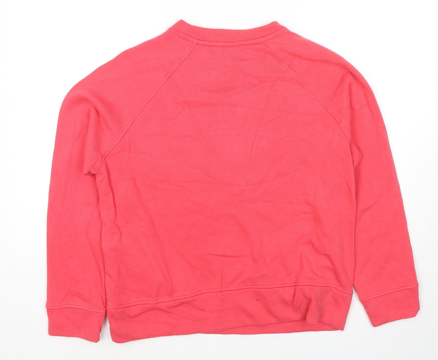 GOODMOVE Womens Pink Cotton Pullover Sweatshirt Size 10 Pullover - Pockets
