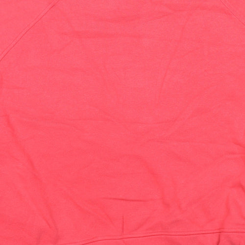 GOODMOVE Womens Pink Cotton Pullover Sweatshirt Size 10 Pullover - Pockets