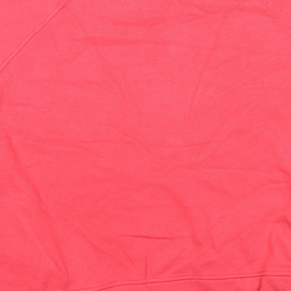 GOODMOVE Womens Pink Cotton Pullover Sweatshirt Size 10 Pullover - Pockets