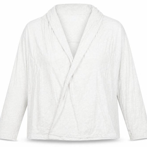 Lands' End Womens Grey Cotton Kimono T-Shirt Size M V-Neck