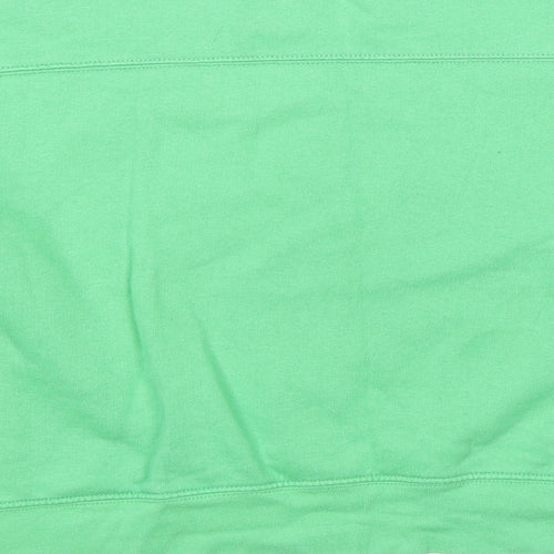 Zara Womens Green Cotton Pullover Hoodie Size S Pullover