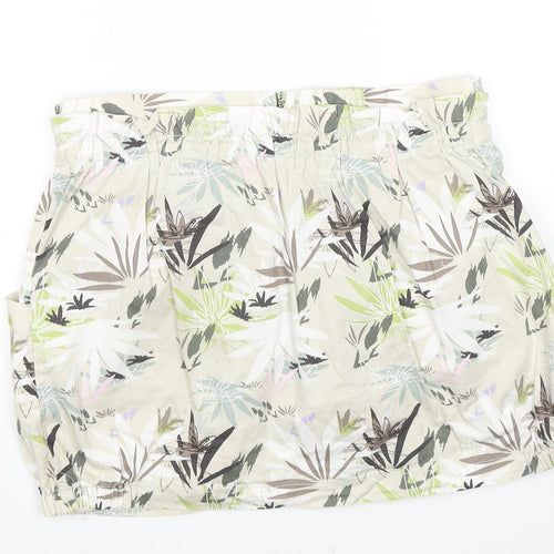 Combat Womens Multicoloured Geometric Cotton Mini Skirt Size 8 Zip