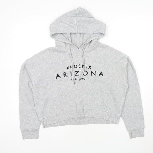 Topshop Womens Grey Polyester Pullover Hoodie Size 8 Pullover - Arizona