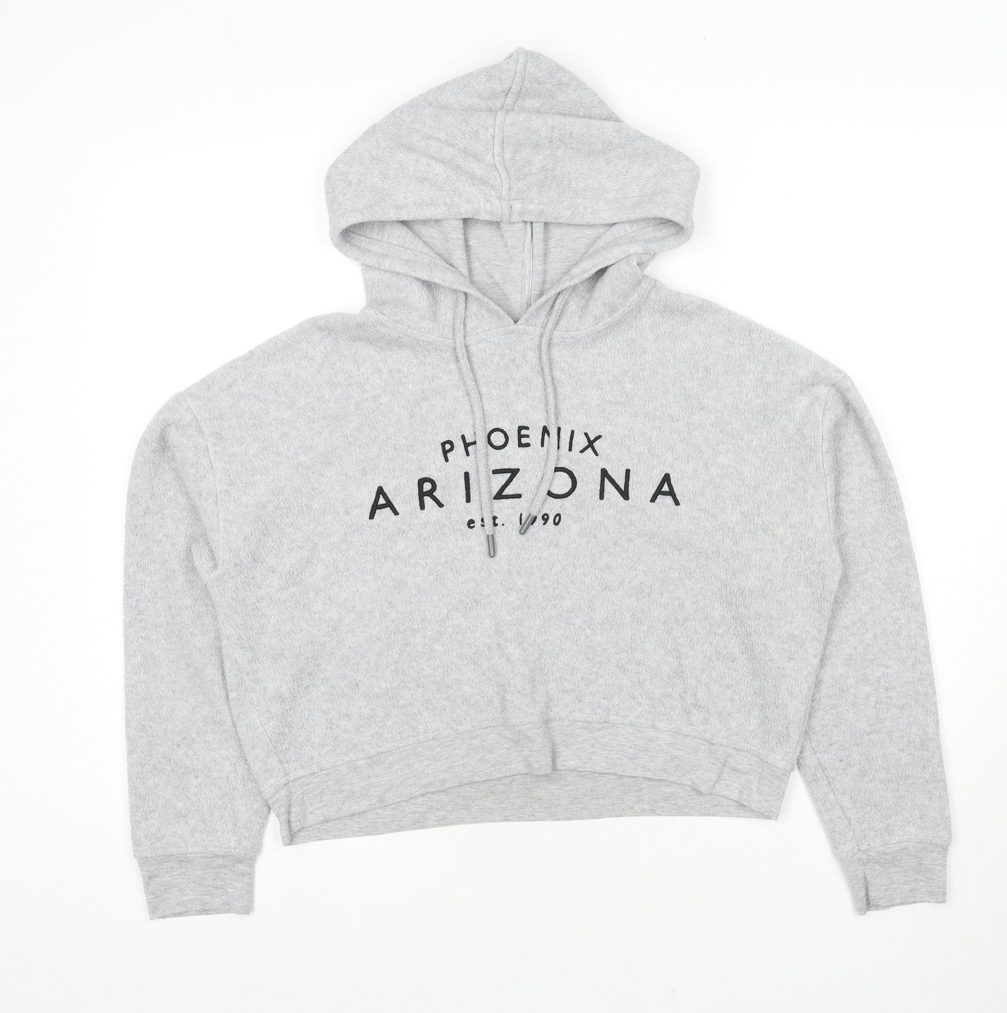 Topshop Womens Grey Polyester Pullover Hoodie Size 8 Pullover - Arizona