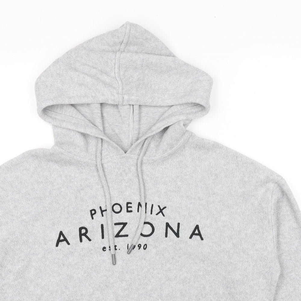Topshop Womens Grey Polyester Pullover Hoodie Size 8 Pullover - Arizona