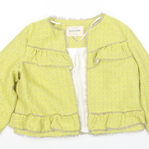 River Island Womens Yellow Jacket Blazer Size 10