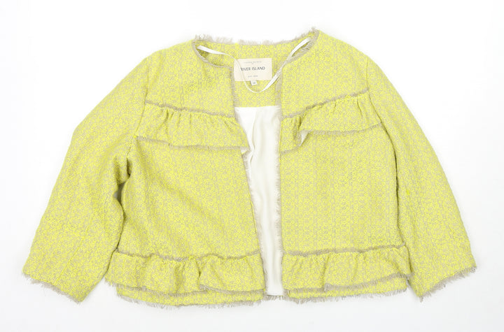 River Island Womens Yellow Jacket Blazer Size 10