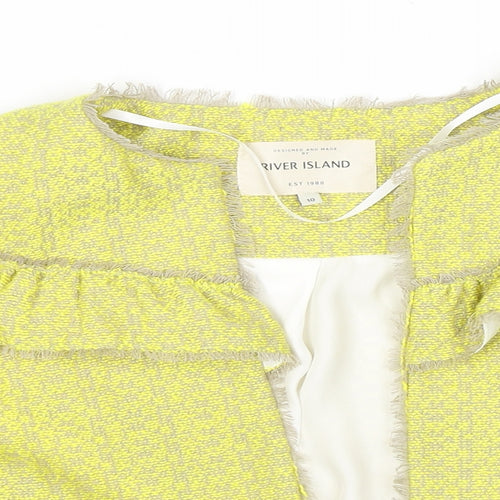 River Island Womens Yellow Jacket Blazer Size 10