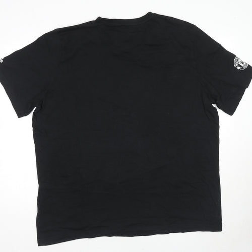adidas Mens Black Cotton T-Shirt Size 2XL Round Neck - Cup Final 2023 United Vs Newcastle
