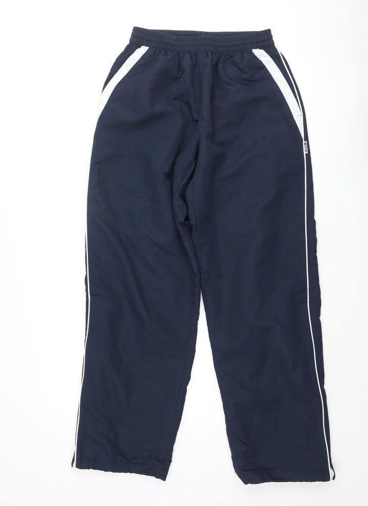 Sportswear International Womens Blue Polyester Track Pants Trousers Size 26 in L30 in Regular Pullover - Piped Sides