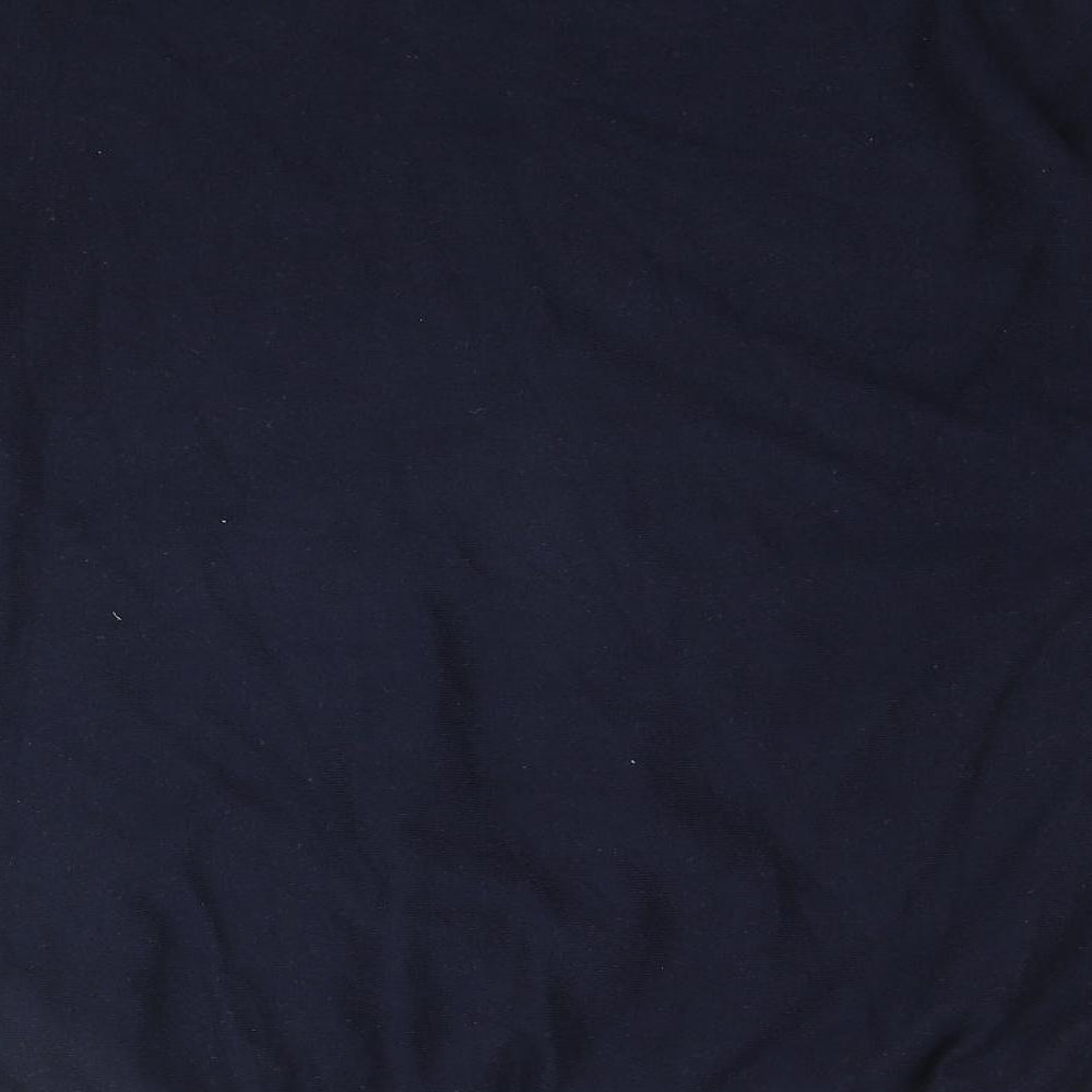 M&Co Womens Blue Round Neck Viscose Pullover Jumper Size 10 - Taped Sleeves