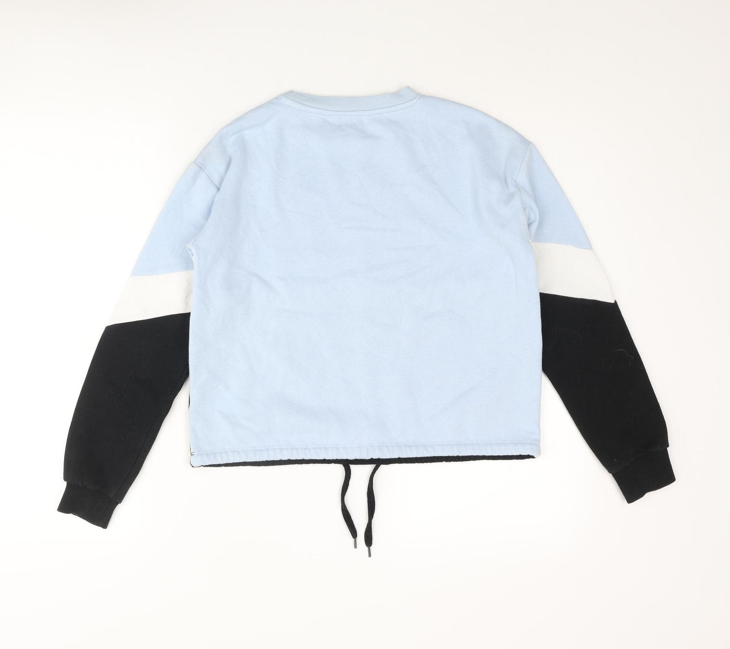 H&M Girls Multicoloured Colourblock Cotton Pullover Sweatshirt Size 11-12 Years Pullover - New York Drawstring