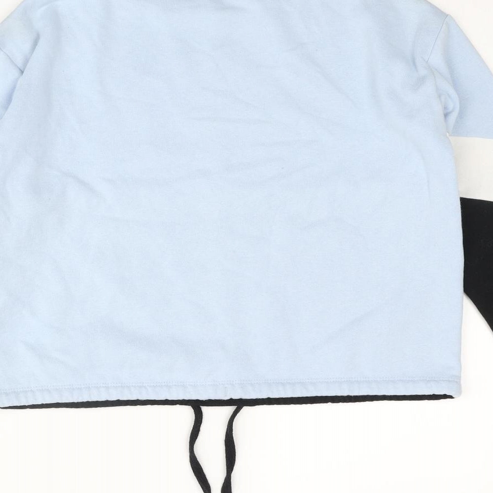 H&M Girls Multicoloured Colourblock Cotton Pullover Sweatshirt Size 11-12 Years Pullover - New York Drawstring
