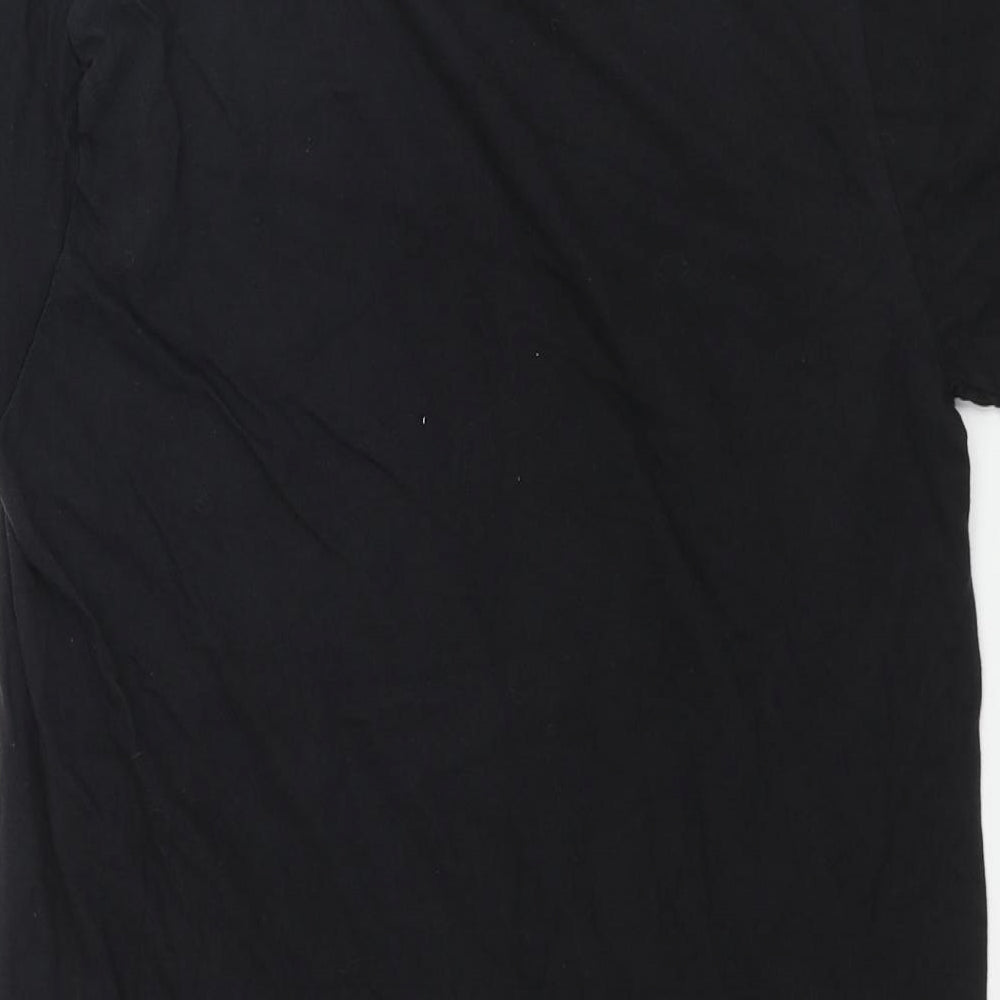 Nike Womens Black Cotton Basic T-Shirt Size S Round Neck - Nike Air Trainer Print