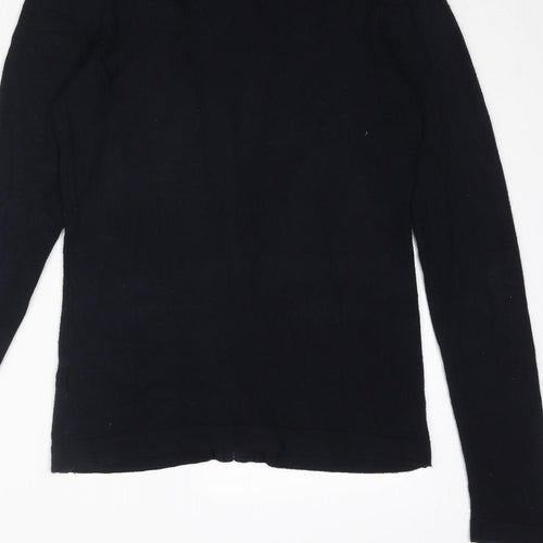 Gerard Darel Womens Blue Round Neck Viscose Full Zip Jumper Size 6