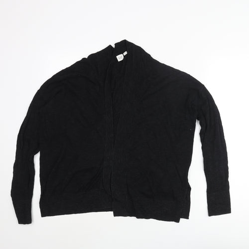 Gap Womens Black V-Neck Cotton Cardigan Jumper Size M