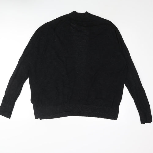 Gap Womens Black V-Neck Cotton Cardigan Jumper Size M