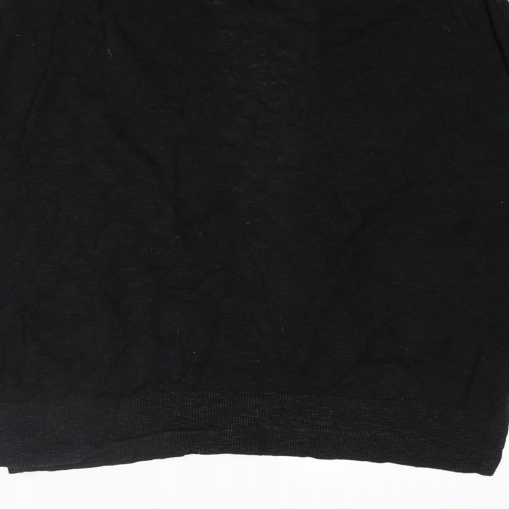 Gap Womens Black V-Neck Cotton Cardigan Jumper Size M