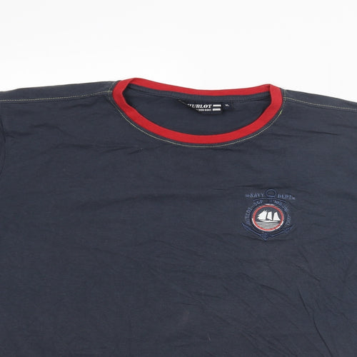 Hublot Mens Blue Cotton T-Shirt Size XL Crew Neck - Navy Dept