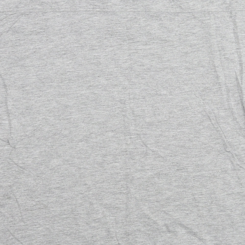 French Connection Boys Grey Cotton Basic T-Shirt Size 11-12 Years Crew Neck Pullover - Logo Print