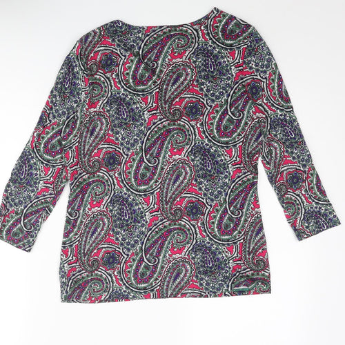 Tablots Womens Multicoloured Paisley Viscose Basic Blouse Size S V-Neck