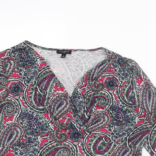 Tablots Womens Multicoloured Paisley Viscose Basic Blouse Size S V-Neck
