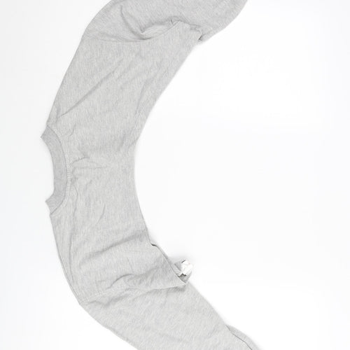 New Look Womens Grey Cotton Pullover Sweatshirt Size S Pullover - Cropped
