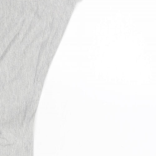 New Look Womens Grey Cotton Pullover Sweatshirt Size S Pullover - Cropped