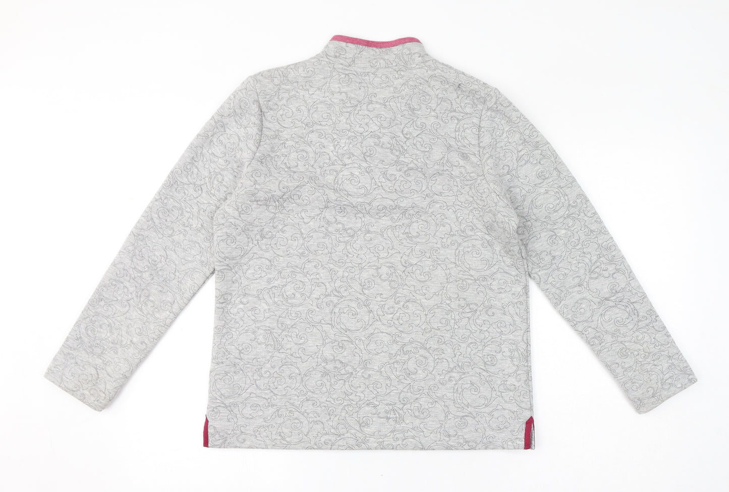 TIGI Womens Grey Geometric Polyester Pullover Sweatshirt Size 10 Pullover - Size 10-12, Quilted