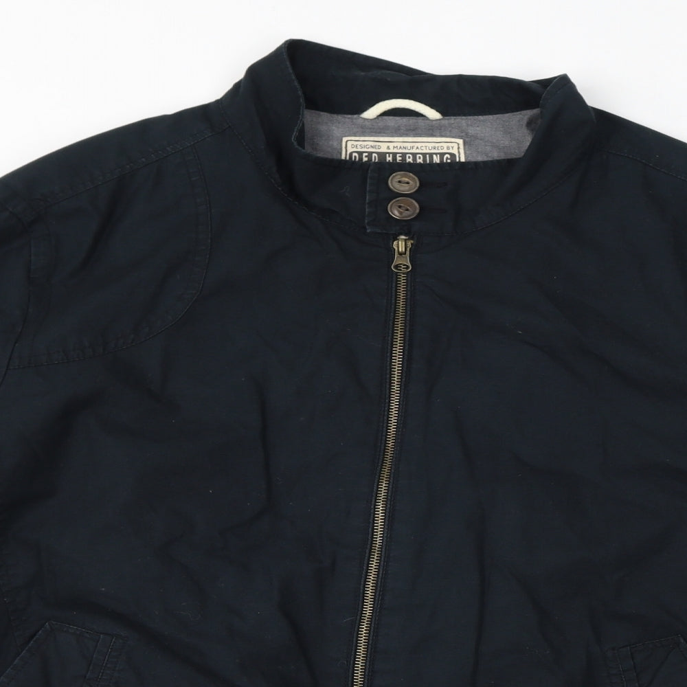 Red Herring Mens Blue Bomber Jacket Jacket Size XL Zip