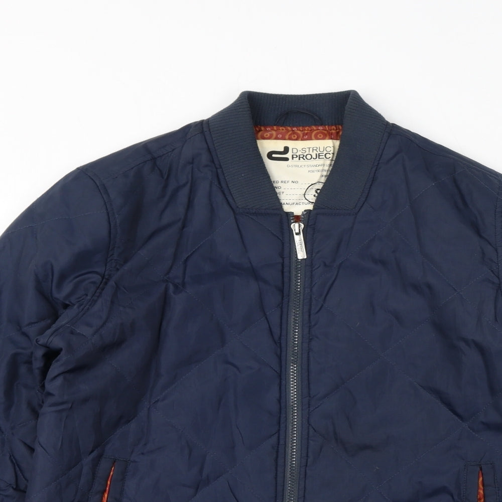 D-Struct Mens Blue Jacket Size S Zip