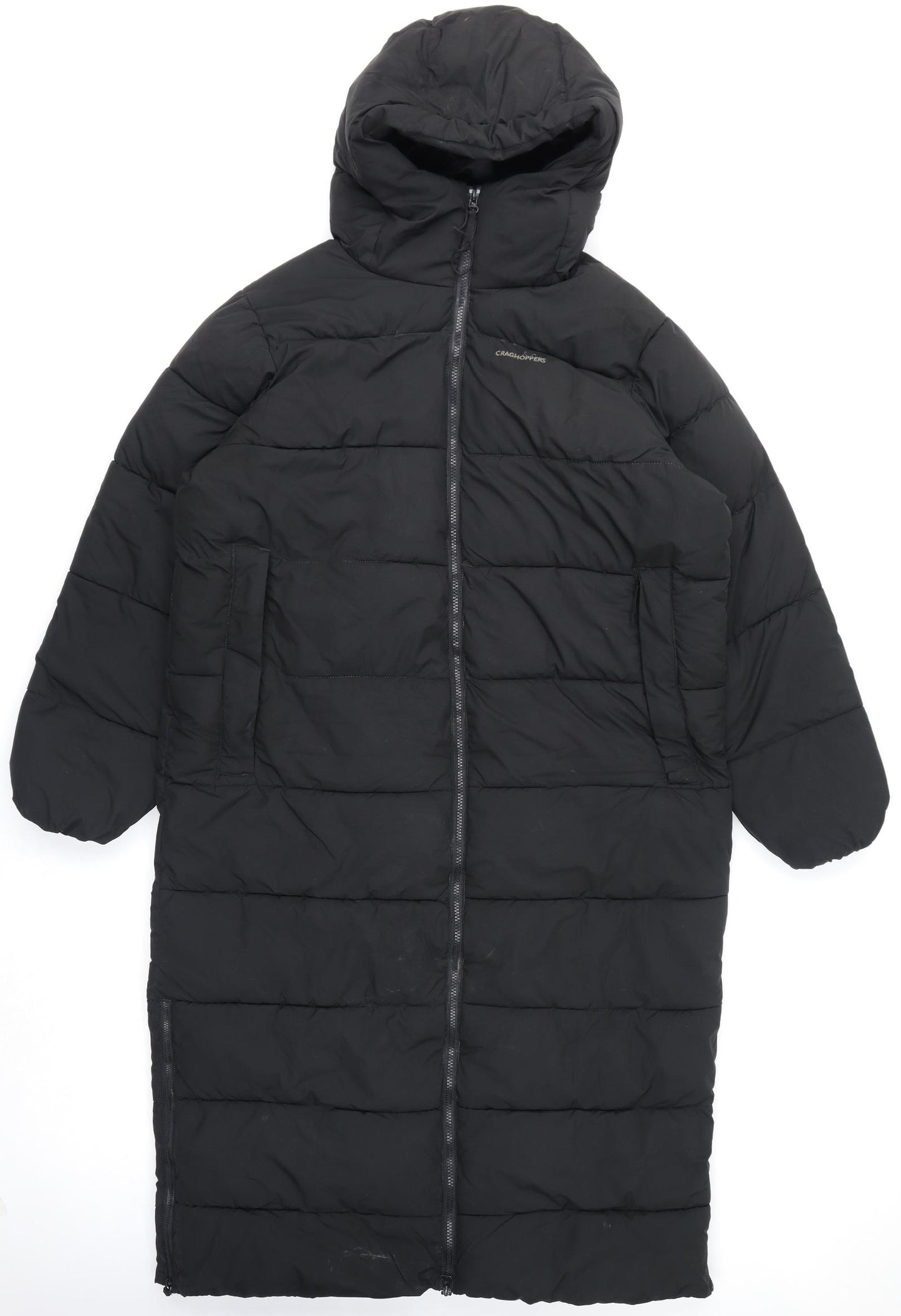 Craghoppers Womens Black Quilted Coat Size 16 Zip