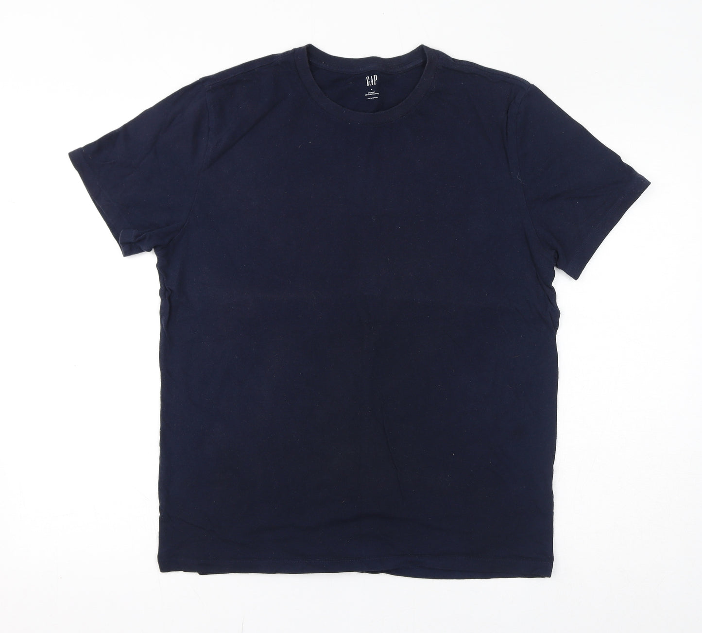 Gap Womens Blue Cotton Basic T-Shirt Size M Round Neck