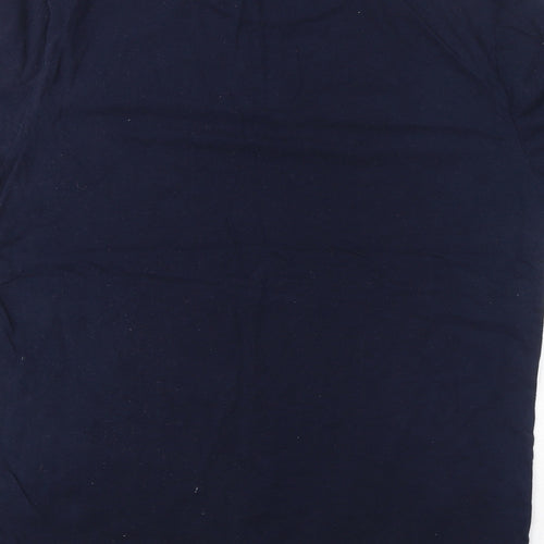 Gap Womens Blue Cotton Basic T-Shirt Size M Round Neck